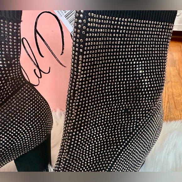 Baybe Bling Sock Booties, Created for Macy's! Size 10 M!! Wild Pair Pewter Bling - Picture 5 of 11